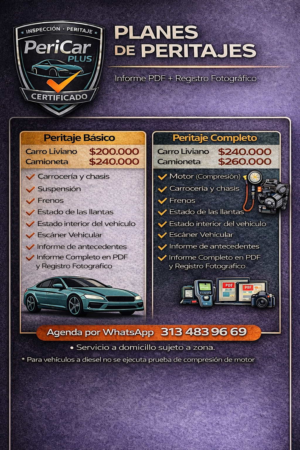 Planes de peritaje PeriCar PLUS